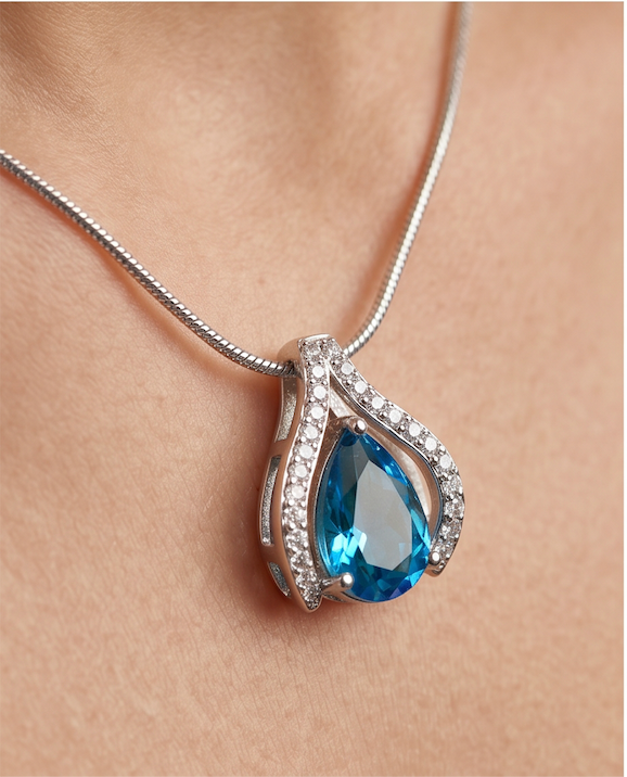 Urban Noor Sapphire-Blue Kundan & AD Sparkle Necklace