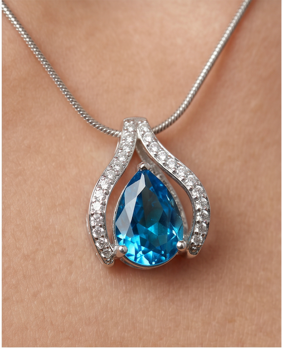 Urban Noor Sapphire-Blue Kundan & AD Sparkle Necklace