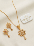 Premium 1gm Daily Use Gold Plated Pendant & Earring Set