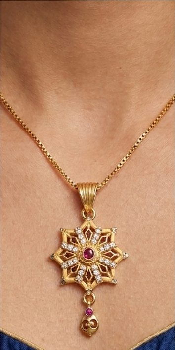Premium 1gm Daily Use Gold Plated Pendant & Earring Set