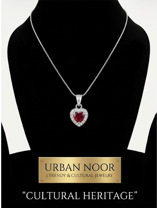Premium Heart-Cut AD Stone Necklace – Premium Daily Wear