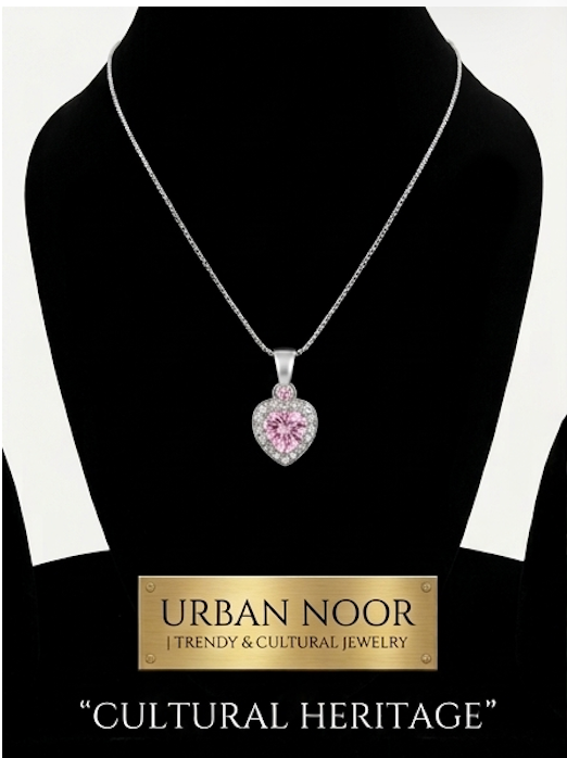 Premium Heart-Cut AD Stone Necklace – Premium Daily Wear