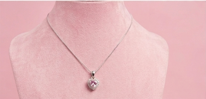 Premium Heart-Cut AD Stone Necklace – Premium Daily Wear